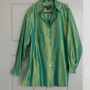 100% silk tunic blouse